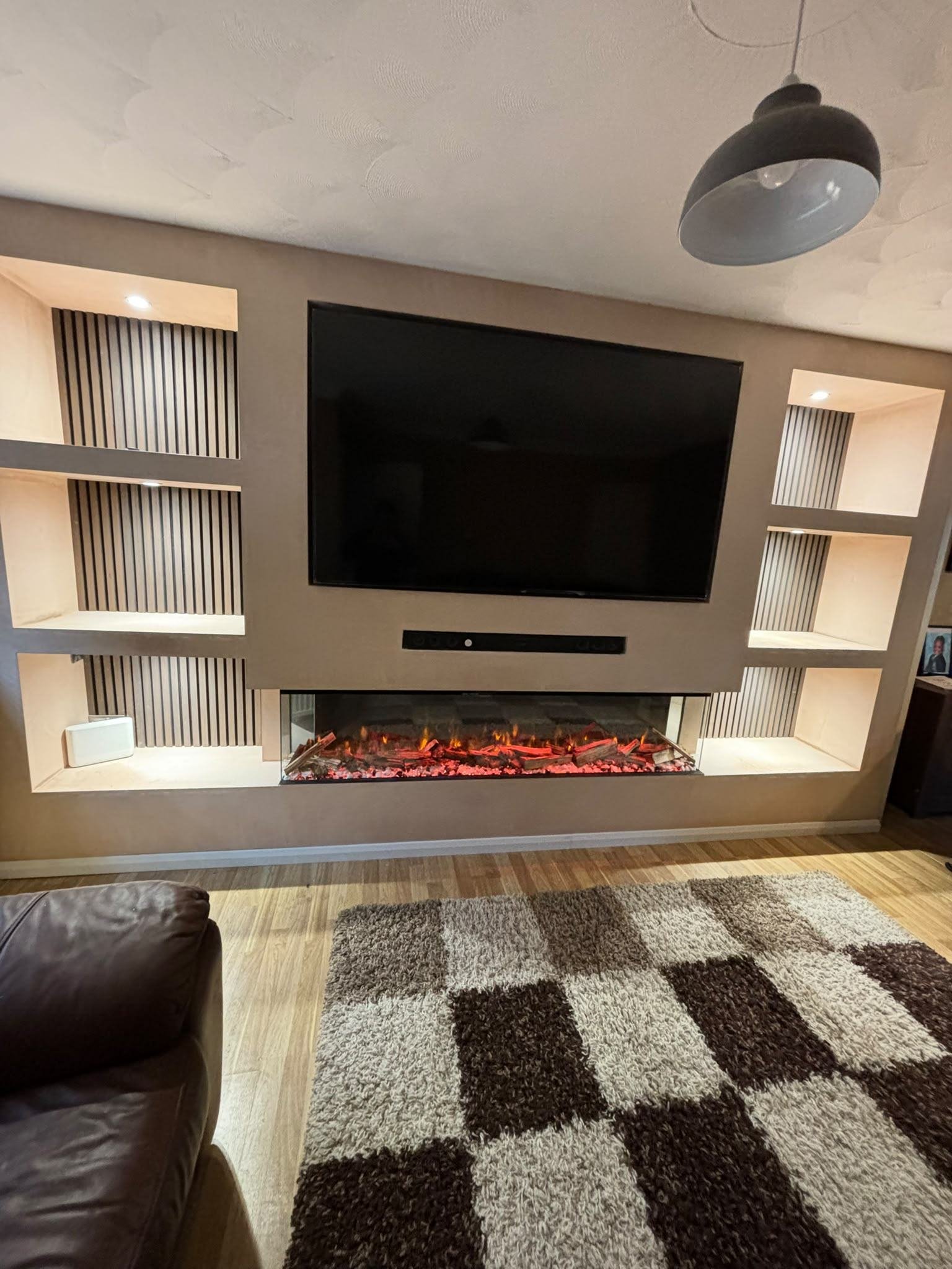 Feature wall panelling and joinery finish